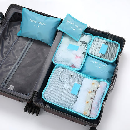 6-Piece Travel Waterproof Packing Cube Set